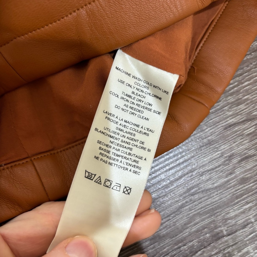 NEW Anthropologie | Maeve Faux Leather Cropped Notch Tank Size 6 Boho - Picture 12 of 13